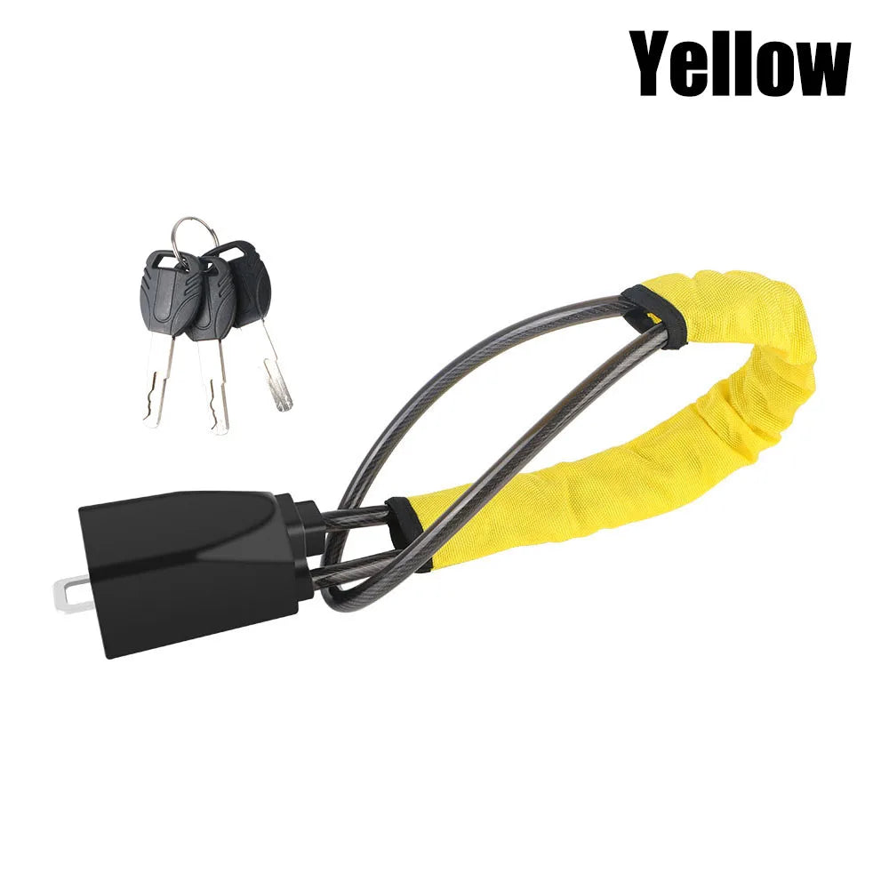 For Truck SUV Van RV Anti Theft Car Device Seat Belt Lock Universal with 3 Keys Car Steering Wheel Lock Car Accessories