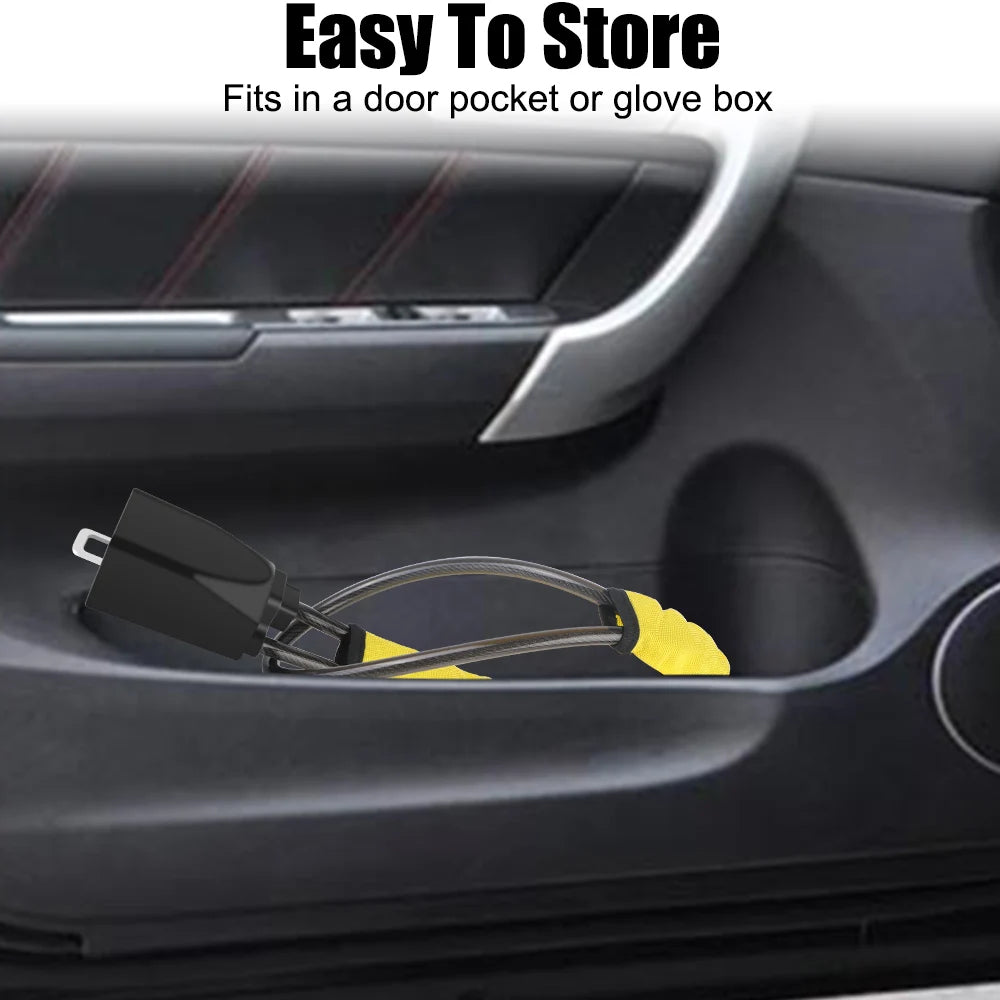 For Truck SUV Van RV Anti Theft Car Device Seat Belt Lock Universal with 3 Keys Car Steering Wheel Lock Car Accessories